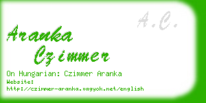 aranka czimmer business card